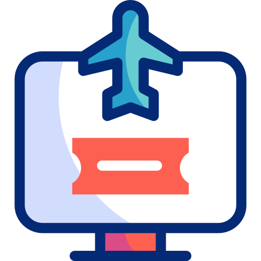 billete de avión Basic Accent Lineal Color icono