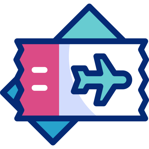 flugzeugticket Basic Accent Lineal Color icon