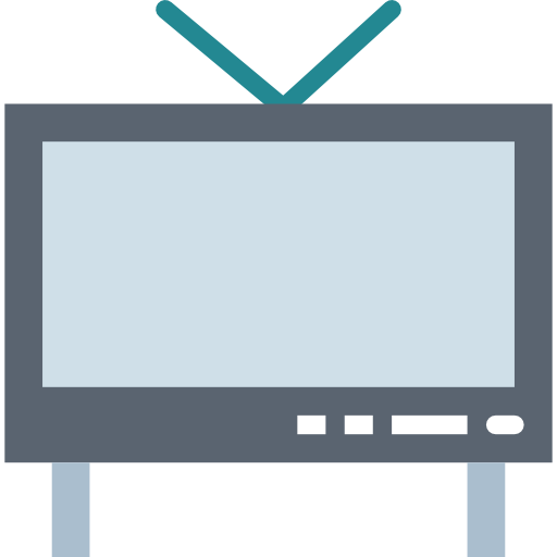 텔레비전 Smalllikeart Flat icon