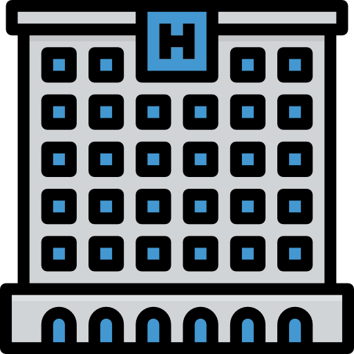 hotel Aphiradee (monkik) Lineal Color ikona