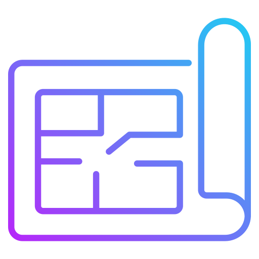 blauwdruk Generic gradient outline icoon