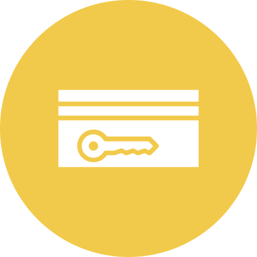 Card key Generic color fill icon
