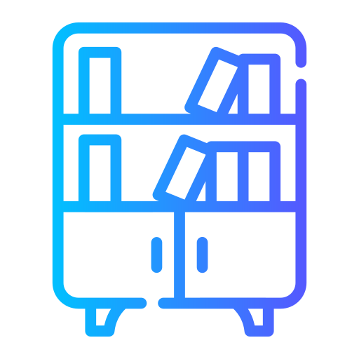 boekenplank Generic gradient outline icoon