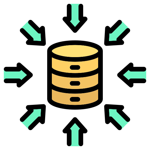 database Generic color lineal-color icoon