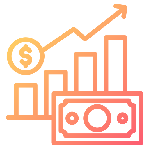 crescita dei profitti Generic gradient outline icona