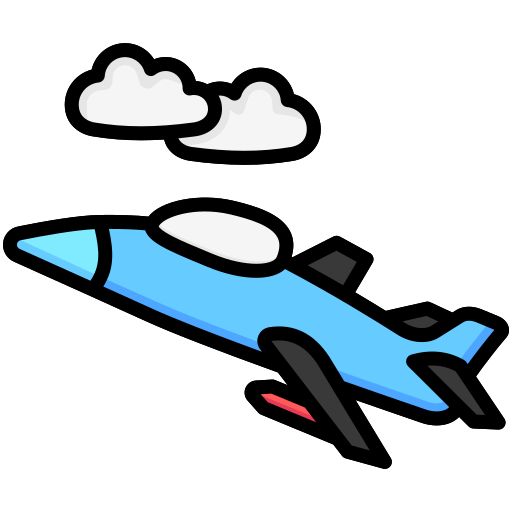 Военный самолет Generic color lineal-color иконка