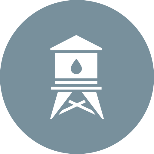 watertoren Generic color fill icoon