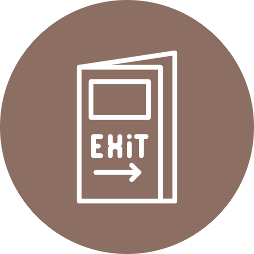 Emergency exit Generic color fill icon
