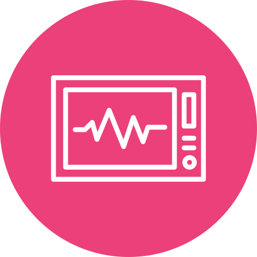 Electrocardiogram Generic color fill icon