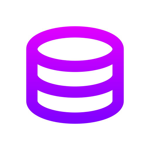 database Generic gradient outline icoon