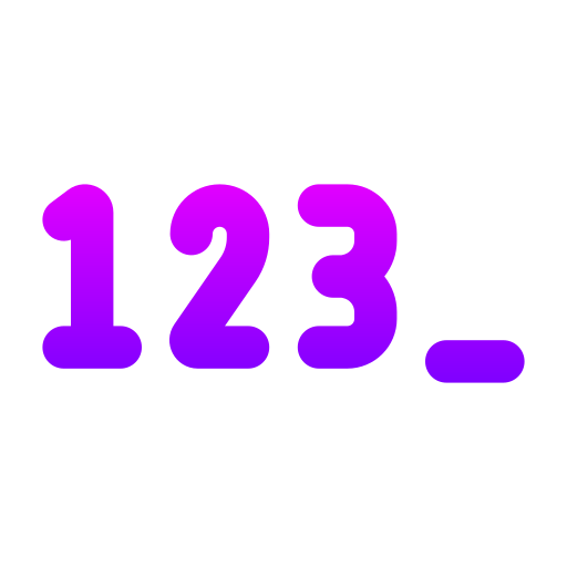 123 Generic gradient outline icona