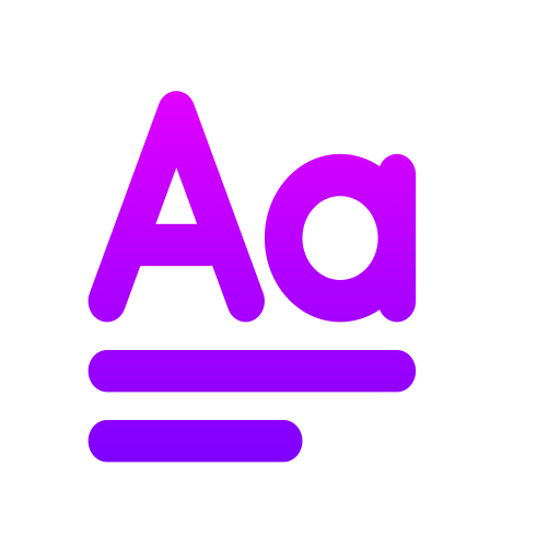 text Generic gradient outline icon