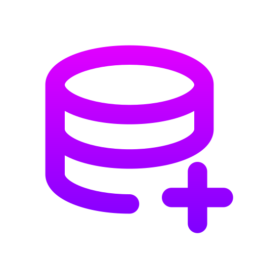 Database Generic gradient outline icon