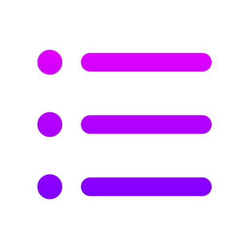 lista Generic gradient outline ikona