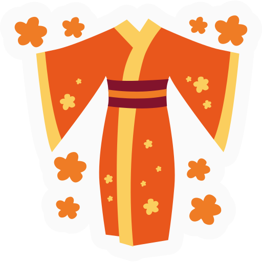 kimono Generic Sticker Color Fill icon