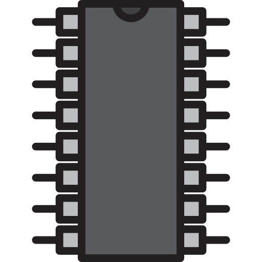 Integrated circuit Generic color lineal-color icon