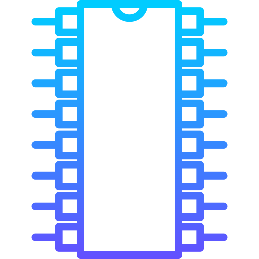 circuito integrado Generic gradient outline icono