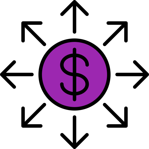 금융 네트워크 Generic color lineal-color icon