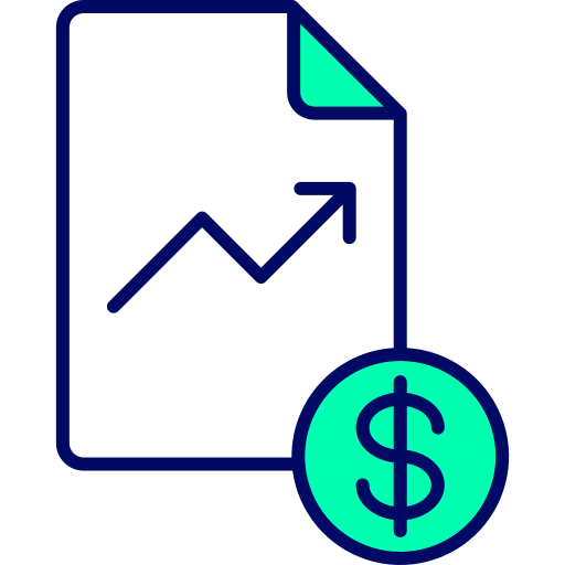 financieel rapport Generic color lineal-color icoon