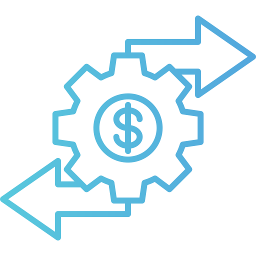 financieel management Generic gradient outline icoon