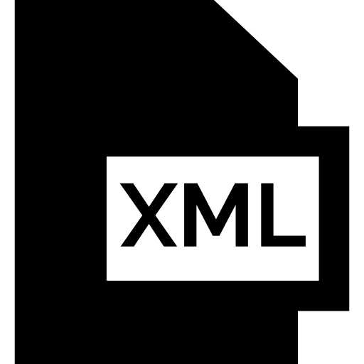 xml Basic Straight Filled icono