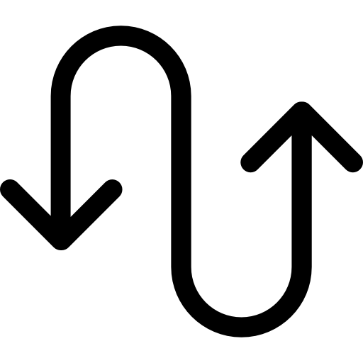 flecha curva  Ícone