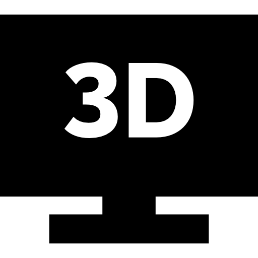 3d Basic Straight Filled icono