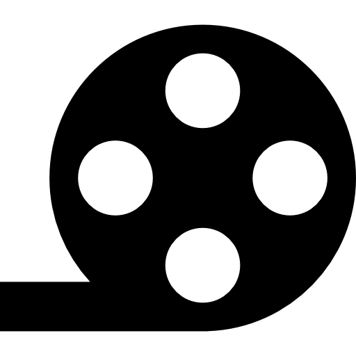 carrete de película Basic Straight Filled icono