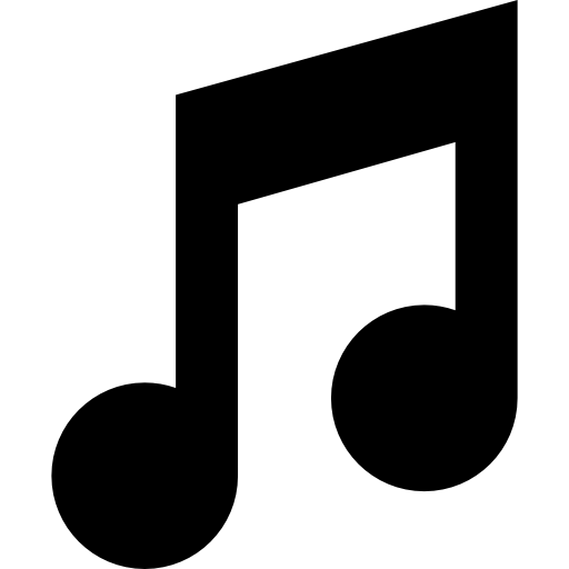 Music note Basic Straight Filled icon