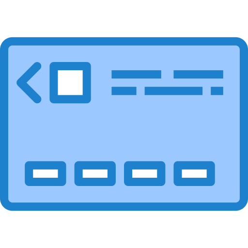 kredietkaart srip Blue icoon