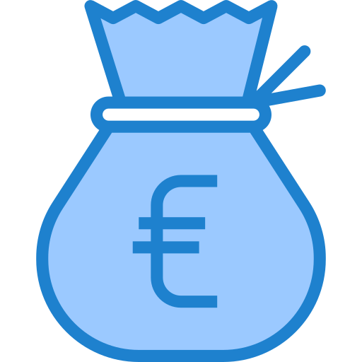 돈 가방 srip Blue icon