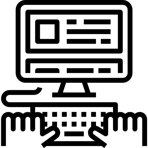 komputer Aphiradee (monkik) Lineal ikona