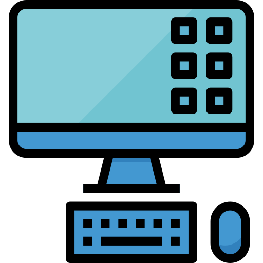 컴퓨터 Aphiradee (monkik) Lineal Color icon