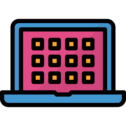 laptop Aphiradee (monkik) Lineal Color icon