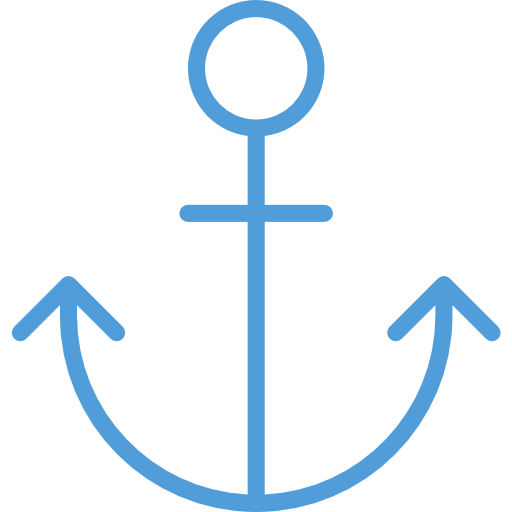 Anchor srip Blue icon