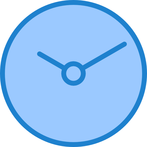 Time management srip Blue icon