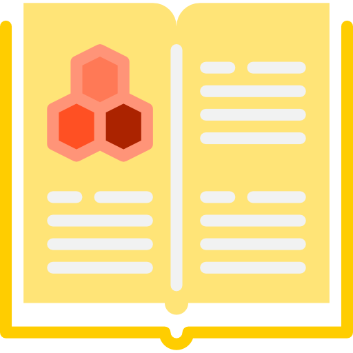 libro de ciencia srip Flat icono