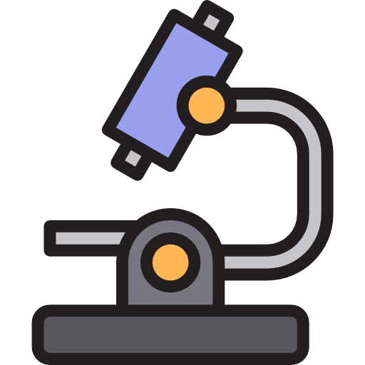Microscope srip Lineal Color icon
