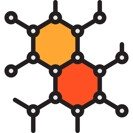 molecola srip Lineal Color icona