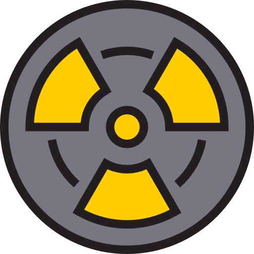 nuclear srip Lineal Color icono