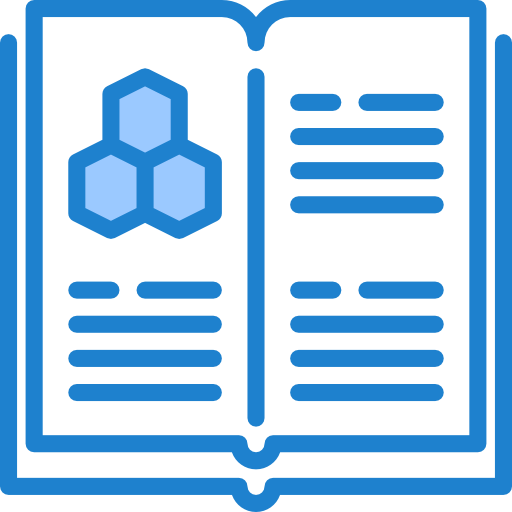 Science book srip Blue icon