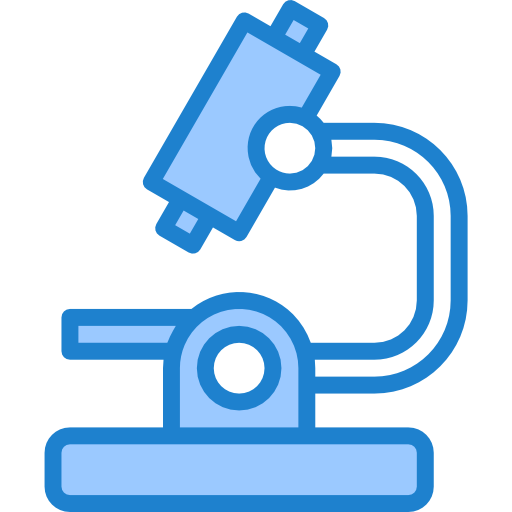 Microscope srip Blue icon