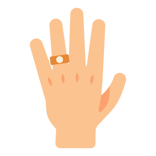 pierścionek zaręczynowy Generic color fill ikona
