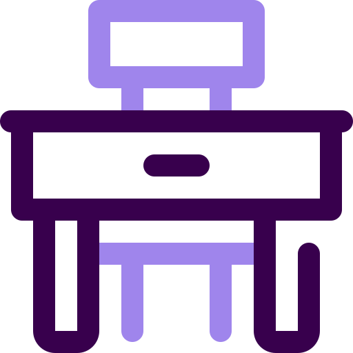 silla de mesa Generic color outline icono