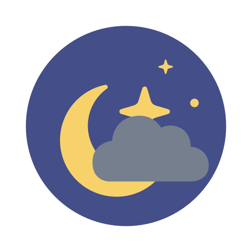 曇りの夜 Generic color fill icon