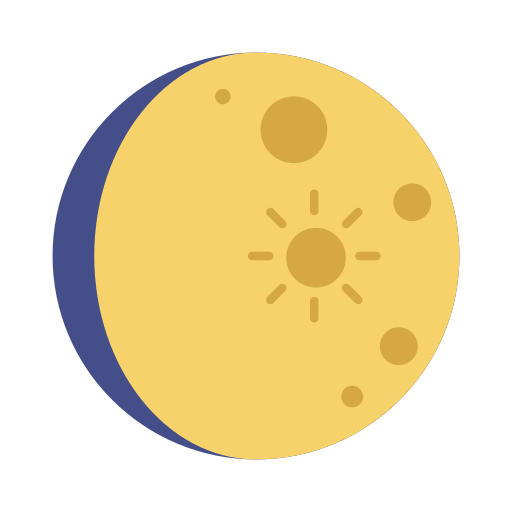 fazy księżyca Generic color fill ikona