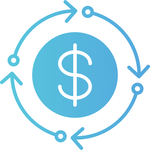 financieel netwerk Generic gradient fill icoon