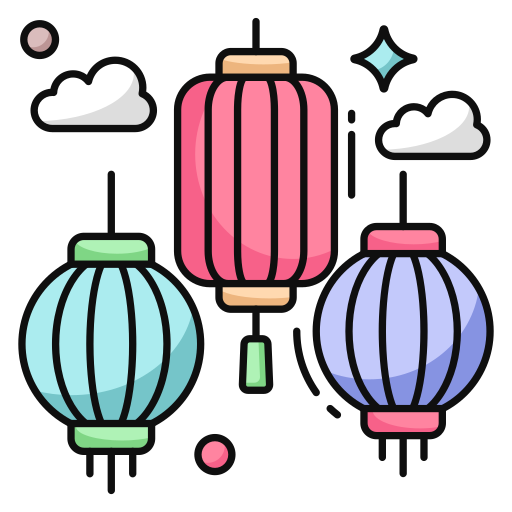 linterna china Generic color lineal-color icono