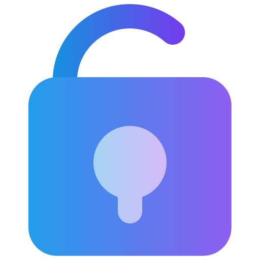 Open padlock Generic gradient fill icon