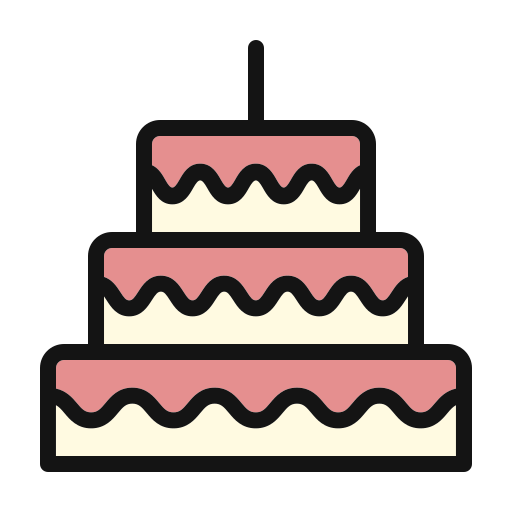 gâteau d'anniversaire Generic color lineal-color Icône